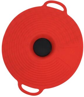 Siliconen Deksel Vers Houden Cover Stofdicht Spill-Proof Lekvrije Pot Gerechten Kom Deksel Covers Keuken Gadgets en Accessoires rood S