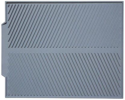 Siliconen Dish Drogen Mat Hittebestendige Aftappen Servies Pad Dishwaser Kussen Pad Antislip Servies Tafel Mat Placemat grijs / M 43x33cm