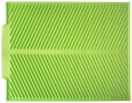 Siliconen Dish Drogen Mat Hittebestendige Aftappen Servies Pad Dishwaser Kussen Pad Antislip Servies Tafel Mat Placemat groen / M 43x33cm