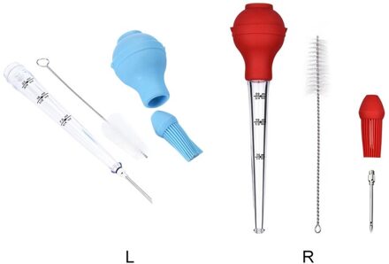 Siliconen Draagbare Turkije Kruiden Drip Olie Buis Met Reinigingsborstel Barbecue Keuken Tool Keuken Outils Keuken Benodigdheden
