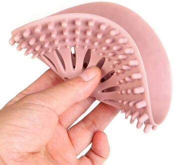 Siliconen Drain Stopper Haar Catcher Douche Afvoer Covers Haar Stopper Gootsteenzeefje Filter Voor Badkamer En Keuken Roze