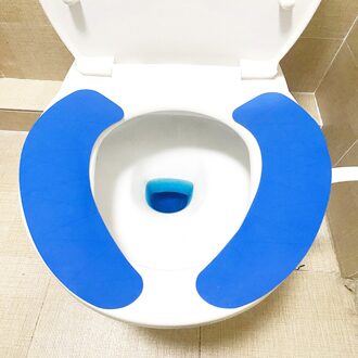Siliconen Effen Kleur Toilet Seat Cover Kussen Herbruikbare Pak Badkamer Niet Allergisch Vochtbestendige Opvouwbare Plakken 2