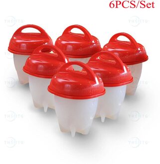 Siliconen Eierkoker 6 Stks/set Non-stick Eierkokers Gekookte Eieren Cup Keuken Gadgets Bakken Accessoires Mold Eco-friendlytool