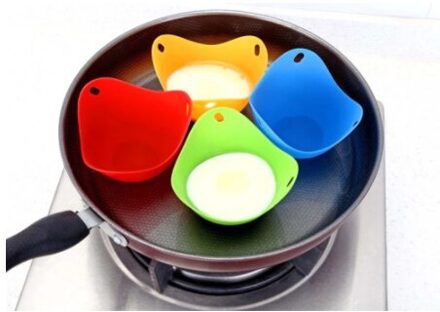 Siliconen Eierkoker Bean Fornuis Pot Mold Keuken Koken Tool Accessoires Zd 8stk