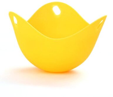 Siliconen Eierkoker Non-stick Hittebestendig Eierkoker Keuken Eierkoker Gereedschap Egg Cakes Desserts mold 1stk geel