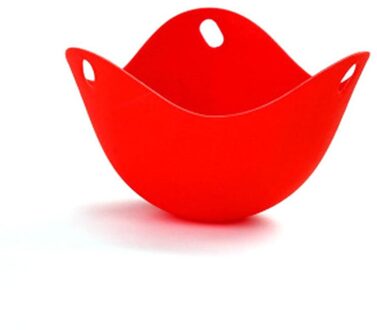 Siliconen Eierkoker Non-stick Hittebestendig Eierkoker Keuken Eierkoker Gereedschap Egg Cakes Desserts mold 1stk rood