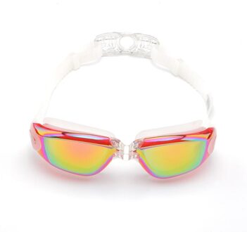 Siliconen Electroplated Zwembril Anti-Fog Uv Zwemmen Bril Voor Mannen Vrouw Water Sportbrillen