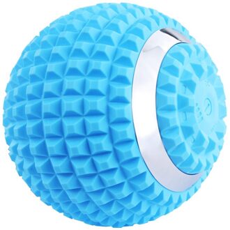 Siliconen Elektrische Yoga Bal Diepe Spier Trillingen Fitness Bal Verstelbare Voet Massage Fascia Bal 3D Vibratie Massage Bal 01 blauw
