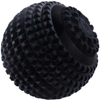 Siliconen Elektrische Yoga Bal Diepe Spier Trillingen Fitness Bal Verstelbare Voet Massage Fascia Bal 3D Vibratie Massage Bal 04 full zwart