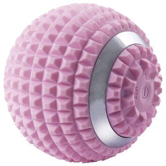 Siliconen Elektrische Yoga Bal Diepe Spier Trillingen Fitness Bal Verstelbare Voet Massage Fascia Bal 3D Vibratie Massage Bal 05 roze