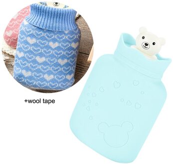 Siliconen Fles Warm Water Winter Cool-Proof Warm Water Bag Hand Warmers Voor Meisje Leuke Cartoon Water Injectie Tassen A1