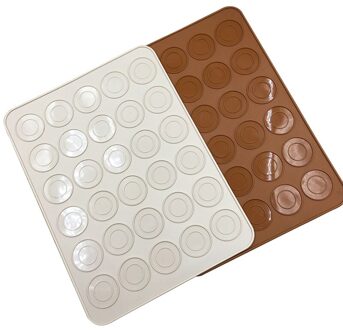 Siliconen Gebak Oven Macaron Bakvorm Diy Vel 30-Cavity Mold Bakken Mat Gebakken Goederen Herbruikbare Willekeurige Kleur Gebak gereedschap