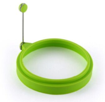 Siliconen Gebakken Ei Pannenkoek Ring Omelet Gebakken Ei Ronde Shaper Eieren Mold Voor Koken Ontbijt Pan Oven Keuken Gereedschap groen