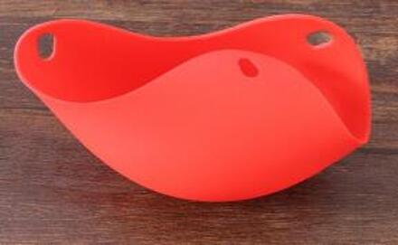 Siliconen Gestoomde Ei Stroper Pocheren Pods Egg Mold Kom Ringen Cooker Boiler Pannenkoek Bakken Cup Keuken Koken Kookgerei Gereedschap Rood