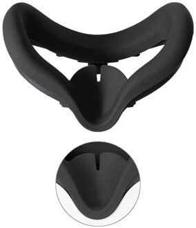 Siliconen Gezicht Cover Vervanging Oogmasker Pad Kussenhoes Voor Oculus Quest 2 Vr Case Virtual Reality Bril Accessoires zwart