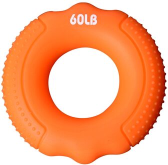 Siliconen Grip Sterkte Draagbare Hand Grip Aangrijpende Ring Carpaal Expander Revalidatie Vinger Apparaat Pinch Trainer Grip Oranje