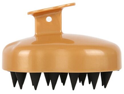 Siliconen Haar Hoofdhuid Massager Shampoo Borstelkop Scrubber Roos Borstels Diepe Reiniging Voor Vrouwen Mannen Of Huisdieren Goud