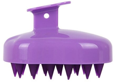 Siliconen Haar Hoofdhuid Massager Shampoo Borstelkop Scrubber Roos Borstels Diepe Reiniging Voor Vrouwen Mannen Of Huisdieren Paars