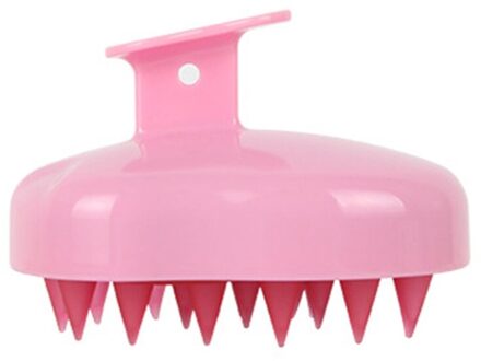 Siliconen Haar Hoofdhuid Massager Shampoo Borstelkop Scrubber Roos Borstels Diepe Reiniging Voor Vrouwen Mannen Of Huisdieren Roze