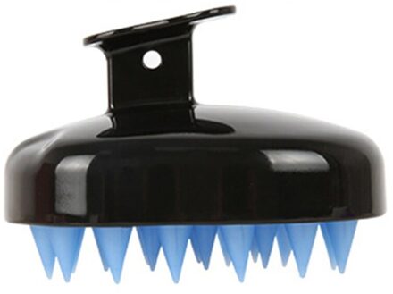 Siliconen Haar Hoofdhuid Massager Shampoo Borstelkop Scrubber Roos Borstels Diepe Reiniging Voor Vrouwen Mannen Of Huisdieren zwart