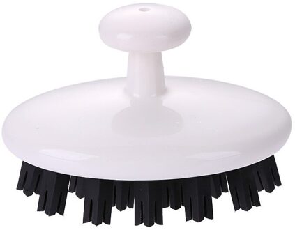 Siliconen Haar Wassen Borstel Droog Nat Body Douche Massager Kam Relax Massage Borstel Siliconen Haar Wassen Borstel Douche Bad Kam zwart