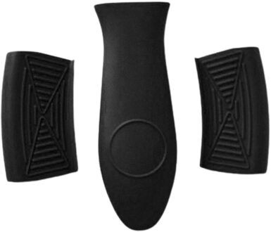 Siliconen Handvat Houder Gietijzeren Pot Handvat Mouw Hittebestendige Voor zwart stijl 2