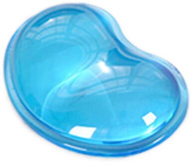 Siliconen Hartvormige Computer Muis Polssteun 3D Golvend Comfort Gel Computer Muis Hand Polssteunen Ondersteuning Kussen Blauw