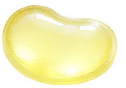 Siliconen Hartvormige Computer Muis Polssteun 3D Golvend Comfort Gel Computer Muis Hand Polssteunen Ondersteuning Kussen geel