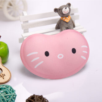 Siliconen Hartvormige Computer Muis Polssteun 3D Golvend Comfort Gel Computer Muis Hand Polssteunen Ondersteuning Kussen kat