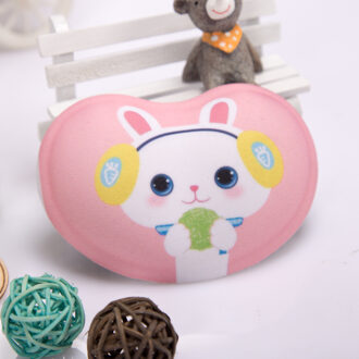 Siliconen Hartvormige Computer Muis Polssteun 3D Golvend Comfort Gel Computer Muis Hand Polssteunen Ondersteuning Kussen konijn