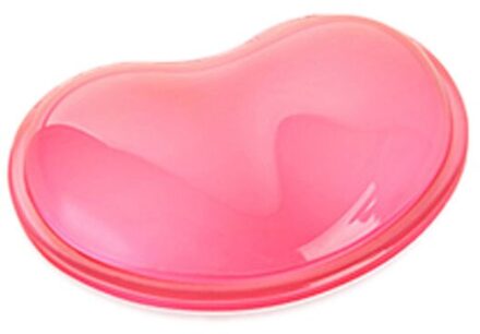Siliconen Hartvormige Computer Muis Polssteun 3D Golvend Comfort Gel Computer Muis Hand Polssteunen Ondersteuning Kussen Roze