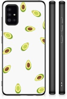 Siliconen Hoesje met Foto Samsung Galaxy A51 Telefoon Hoesje met Zwarte rand Avocado