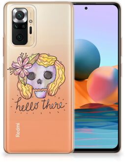 Siliconen Hoesje Xiaomi Redmi Note 10 Pro GSM Hoesje Boho Skull