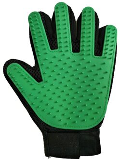 Siliconen Hond Handschoen Kat Grooming Handschoen Deshedding Pet Grooming Handschoen Hond Bad Schoon Massage Huisdier Handschoen Haar Verwijderen links groen glove