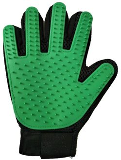 Siliconen Hond Handschoen Kat Grooming Handschoen Deshedding Pet Grooming Handschoen Hond Bad Schoon Massage Huisdier Handschoen Haar Verwijderen rechtsaf groen glove