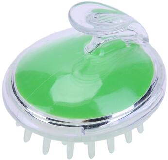 Siliconen Hoofd Massage Hoofdhuid Borstel Haar Douche Bad Spa Afslanken Kam Hoofd Body Hoofdhuid Shampoo Haar Wassen Massage Borstel groen