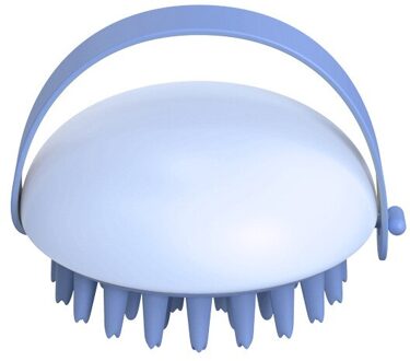 Siliconen Hoofdhuid Massage Borstel Siliconen Shampoo Borstel Haar Wassen Kam Douche Borstel Bad Spa Massage Borstel Haar Borstel Kam blauw