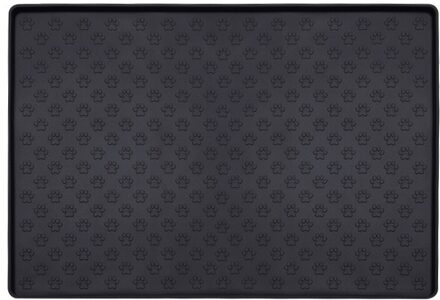 Siliconen Huisdier Placemat Voor Hond En Kat, Mat Voor Voorkomen Voedsel En Water Overloop, geschikt Voor Middelgrote En Kleine Huisdier zwart / S