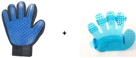 Siliconen Huisdier Zachte Hond Borstel Handschoen Pet Grooming Handschoen Voor Kammen Wol Zachte Hond Bad Kat Kammen Schoonmaakproducten Haar verwijderen links / as it shows