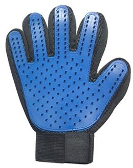 Siliconen Huisdier Zachte Hond Borstel Handschoen Pet Grooming Handschoen Voor Kammen Wol Zachte Hond Bad Kat Kammen Schoonmaakproducten Haar verwijderen links / Blauw