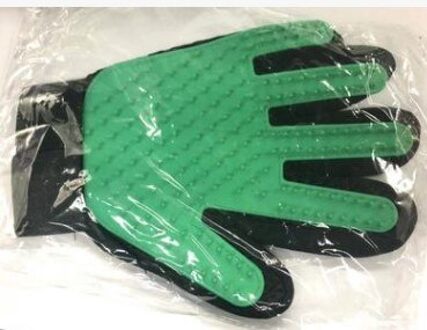 Siliconen Huisdier Zachte Hond Borstel Handschoen Pet Grooming Handschoen Voor Kammen Wol Zachte Hond Bad Kat Kammen Schoonmaakproducten Haar verwijderen links / groen