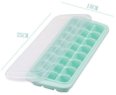 Siliconen Ijsbakje Honingraat Met Afneembare Deksels Ice Cube Mold Food Grade Flexibele Silicagel Ijs Mallen Voor Whiskey Cocktail 24 Grids groen