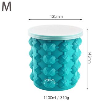 Siliconen Ijsemmer Met Deksel Ice Cube Maker Mold Ruimtebesparend Koeler Champagne Wijn Bier Emmer Bar Gereedschap Whiskey Freeze 1100ml