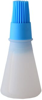 Siliconen Insmeerborstel Hittebestendigheid Gereinigd Bbq Bakken Olie Fles Met Borstel Keuken Koken Gadgets Bbq Gereedschap blauw