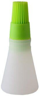 Siliconen Insmeerborstel Hittebestendigheid Gereinigd Bbq Bakken Olie Fles Met Borstel Keuken Koken Gadgets Bbq Gereedschap groen