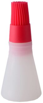 Siliconen Insmeerborstel Hittebestendigheid Gereinigd Bbq Bakken Olie Fles Met Borstel Keuken Koken Gadgets Bbq Gereedschap rood