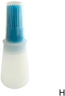 Siliconen Insmeerborstel Olie Fles Borstel Grill Saus Boter Borstels Bakken Bbq Barbecue Accessoires Keuken Gereedschap Barbecue blauw met Cap