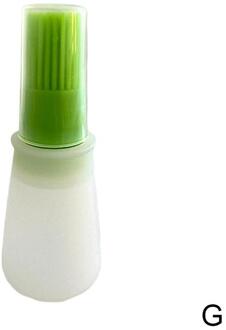 Siliconen Insmeerborstel Olie Fles Borstel Grill Saus Boter Borstels Bakken Bbq Barbecue Accessoires Keuken Gereedschap Barbecue groen met Cap
