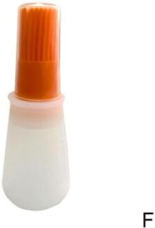 Siliconen Insmeerborstel Olie Fles Borstel Grill Saus Boter Borstels Bakken Bbq Barbecue Accessoires Keuken Gereedschap Barbecue oranje met Cap