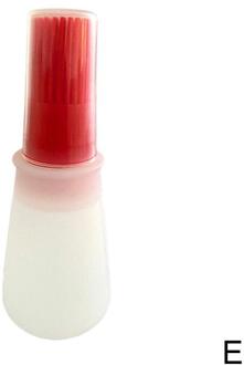 Siliconen Insmeerborstel Olie Fles Borstel Grill Saus Boter Borstels Bakken Bbq Barbecue Accessoires Keuken Gereedschap Barbecue rood met Cap